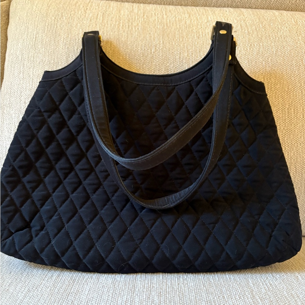 Vera Bradley Black Quilted Shoulder Bag
